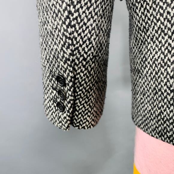 COMME des GARCONS HOMME PLUS Size M Black White Tweed Jacket - Picture 4 of 7